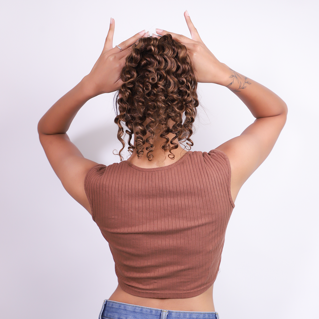 Curly Hair Clip-In Bun