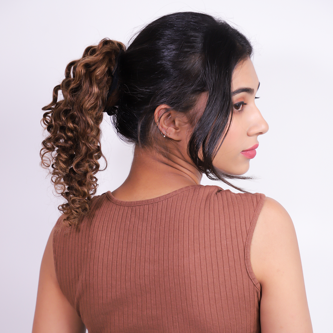 Curly Hair Clip-In Bun